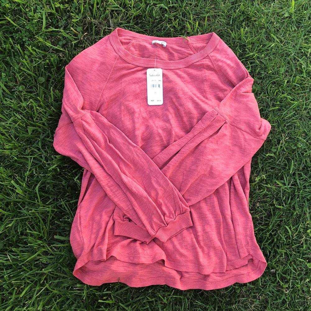 NWT Splendid Red Sleeved Top Size L